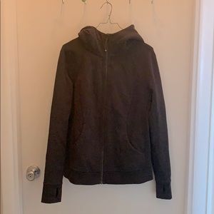 Black Lululemon hooded coat